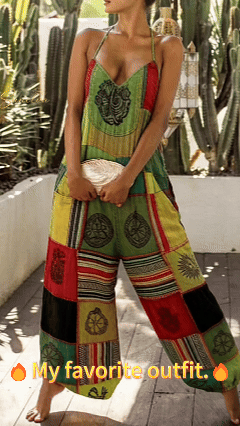Elegant and Stylish Women's Boho-Style Embroidered Jumpsuit  1727