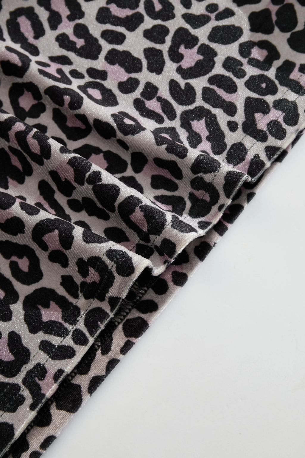 Elegant And Sexy Purple Leopard Print Halter Velvet Mini Dress