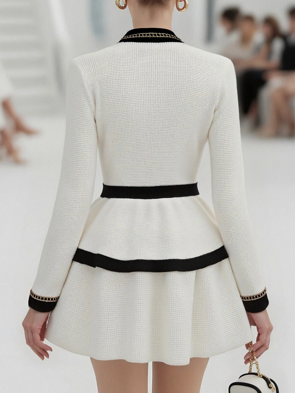 銆�24-hour shipping out銆慐legant Urban High Quality Long Sleeve Top And Pleated Skirt Two Piece Set