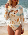 Women's Trendy Printed Hooded Jumpsuit Two-Piece Set 4426