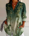 Women's Spring/Summer Floral Embroidered Shirt 8721