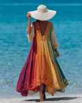 Seaside Vacation Bohemian Style Full-Length Dress 3991