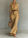 Women's Casual Fashion Long-sleeve Shirt Dress a9d3