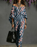Women's Summer Pink Floral Embroidered Denim Dress 9849