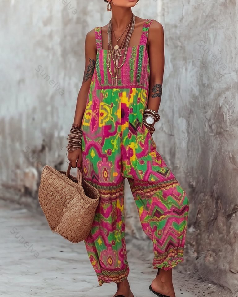Women's Elegant & Stylish Summer Vacation Embroidered Jumpsuit 4532