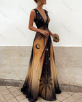 Women's Vacation Irregular Ruffle Flowers Embroidery Dress 3365